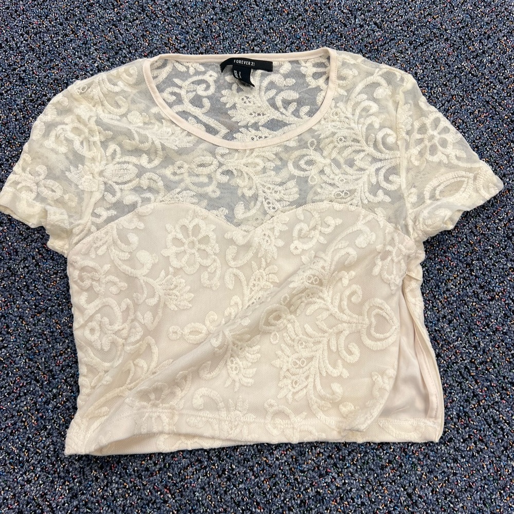 Forever 21 light cream color blouse